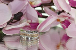 clayfield jewellery diamond and pink diamond band ring